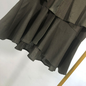 Hosszú női szoknya fekete színben - szabású modell