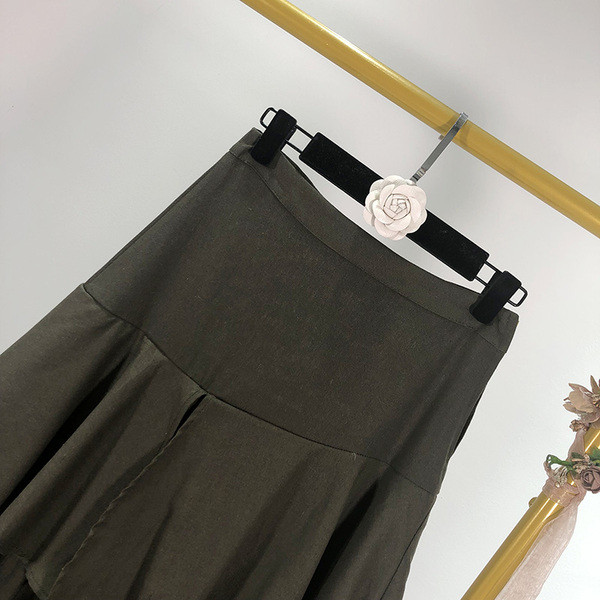 Hosszú női szoknya fekete színben - szabású modell