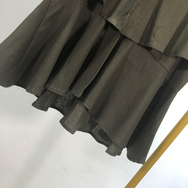 Hosszú női szoknya fekete színben - szabású modell