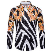 Elegáns férfi ing hosszú ujjal és klasszikus gallérral