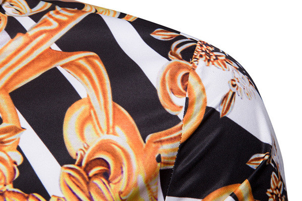 Elegáns férfi ing hosszú ujjal és klasszikus gallérral