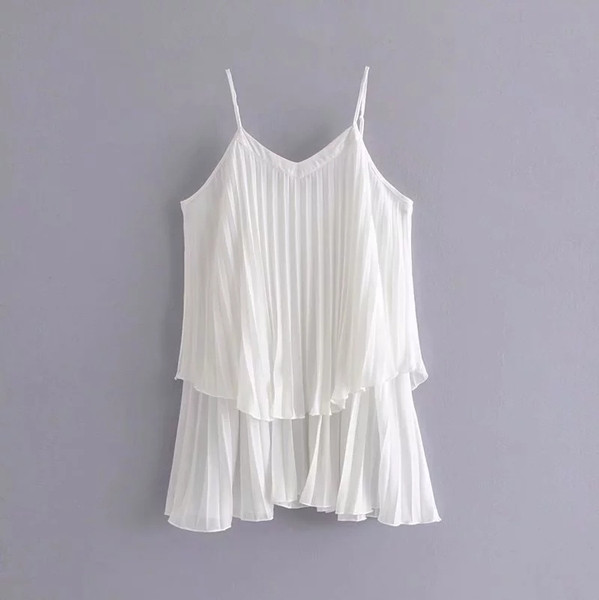 Maieu pliat de damă de culoare albă