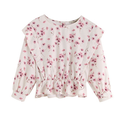 Női rövid blúz 7/8 ujjal, fehér színben