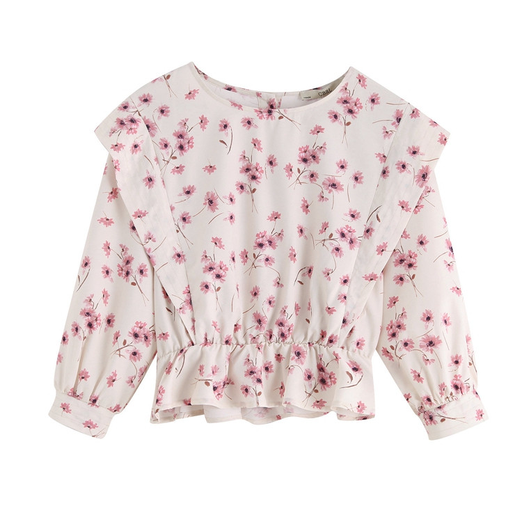 Női rövid blúz 7/8 ujjal, fehér színben