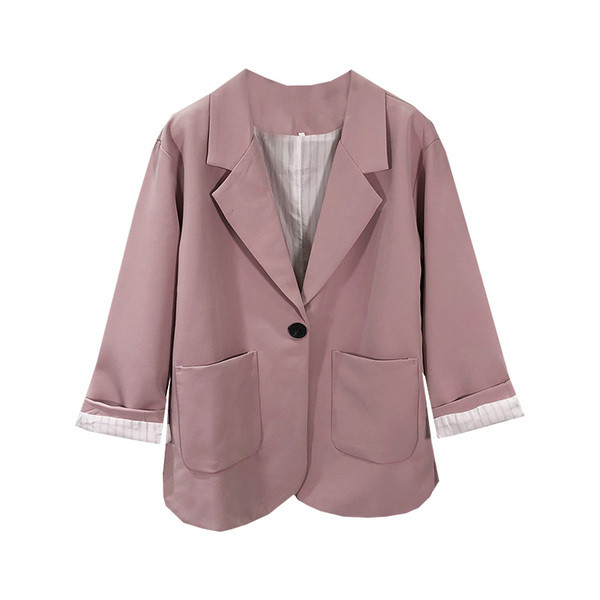 Női rövid kabát gombbal és zsebekkel, három színben