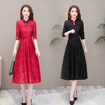 Női modern csipkeruha két színben