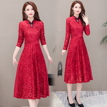 Női modern csipkeruha két színben