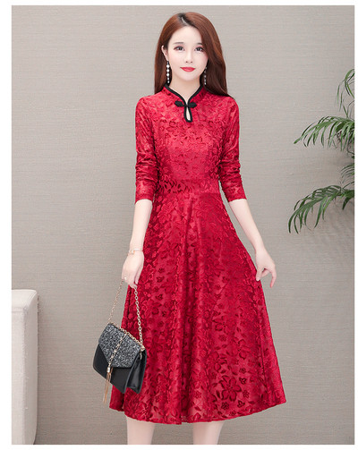 Női modern csipkeruha két színben