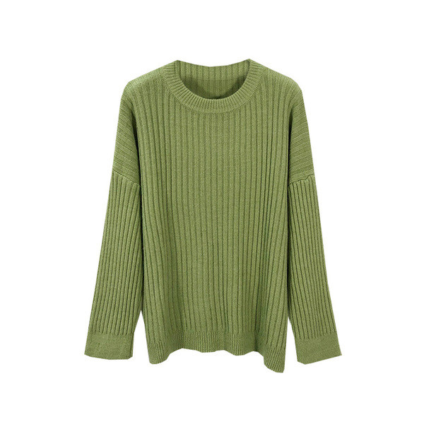 Női alkalmi pulóver és ovális nyakkivágás három színben