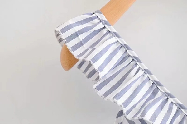 Rochie de dama moderna in dungi cu talie elastica