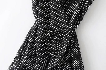 Rochie scurta de dama cu bretele subtiri de culoare neagra