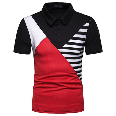 Modern férfi póló klasszikus gallérral és gombokkal több színben