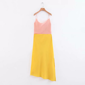 Modern női ruha vékony pántokkal - aszimmetrikus modell