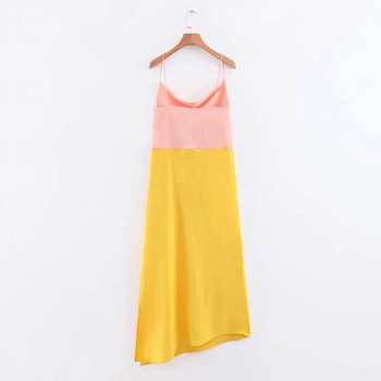 Modern női ruha vékony pántokkal - aszimmetrikus modell