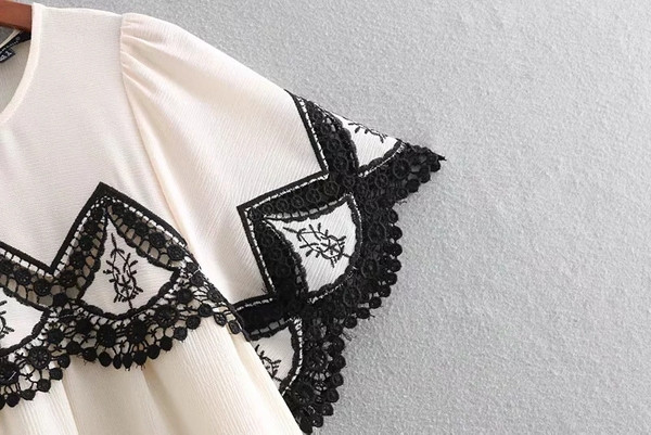 Női ruha elemes - fehér csipke