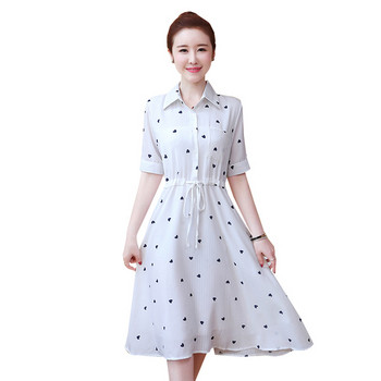 Női alkalmi ruha fehér színben - szabású modell