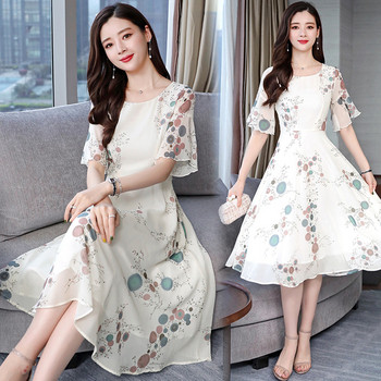 Rochie casual dama cu maneca scurta - model croiat