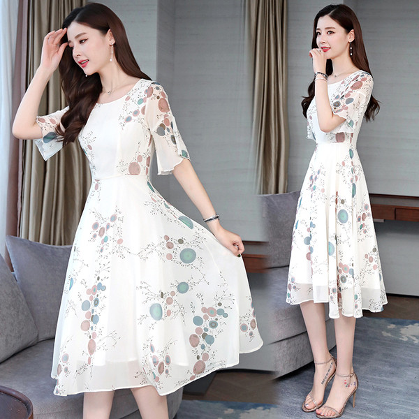 Rochie casual dama cu maneca scurta - model croiat