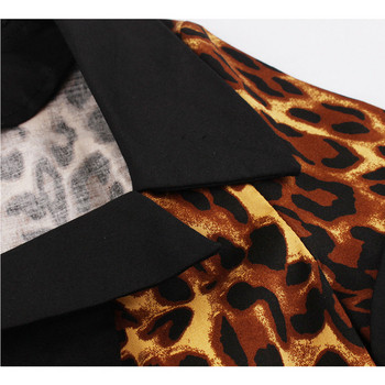 Elegáns női ruha állatmintás, rövid ujjú