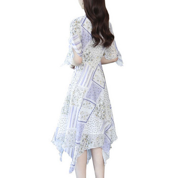 Rochie modernă de damă cu decolteu în formă de O