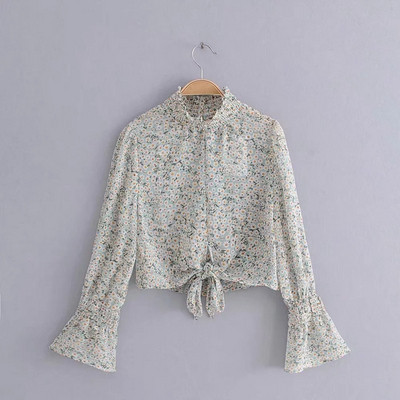 Stílusos női blúz magas gallérral, különböző mintákkal