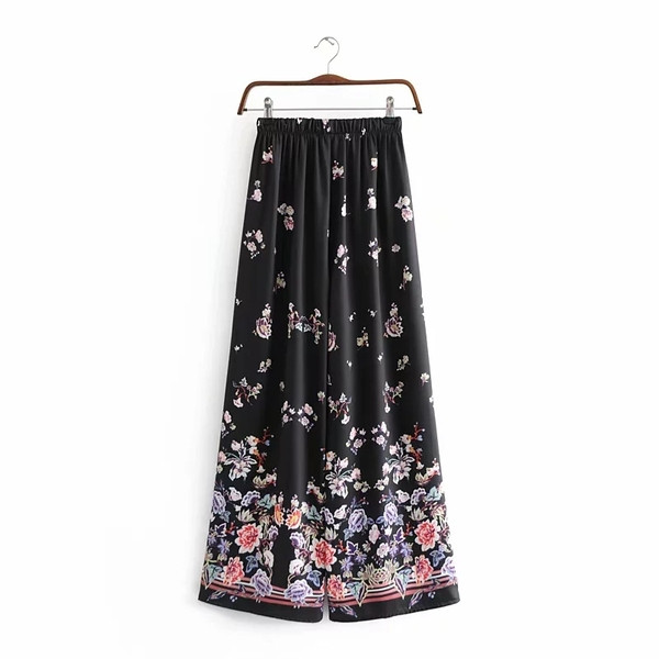 Színes női nadrág magas elasztikus derékkal