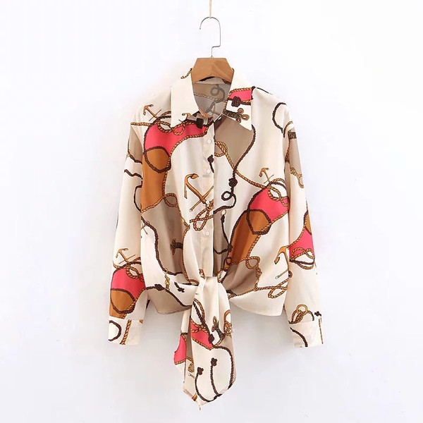 Cămașă de damă cu model colorat