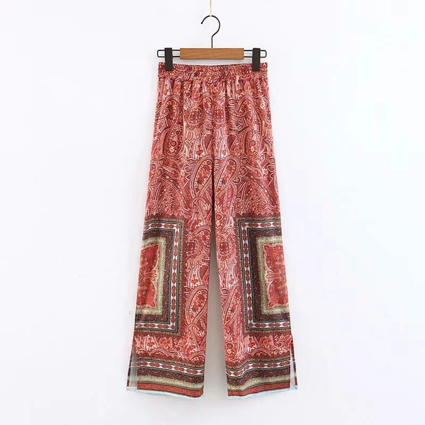 Pantaloni de dama cu talie elastica inalta