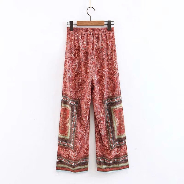 Pantaloni de dama cu talie elastica inalta