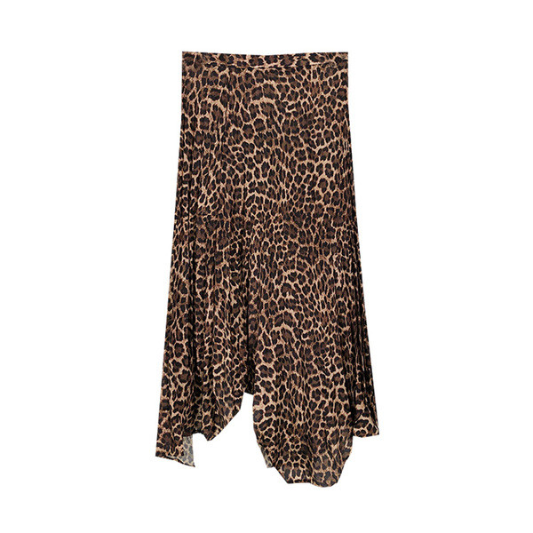 Hosszú aszimmetrikus szoknya állatmintával