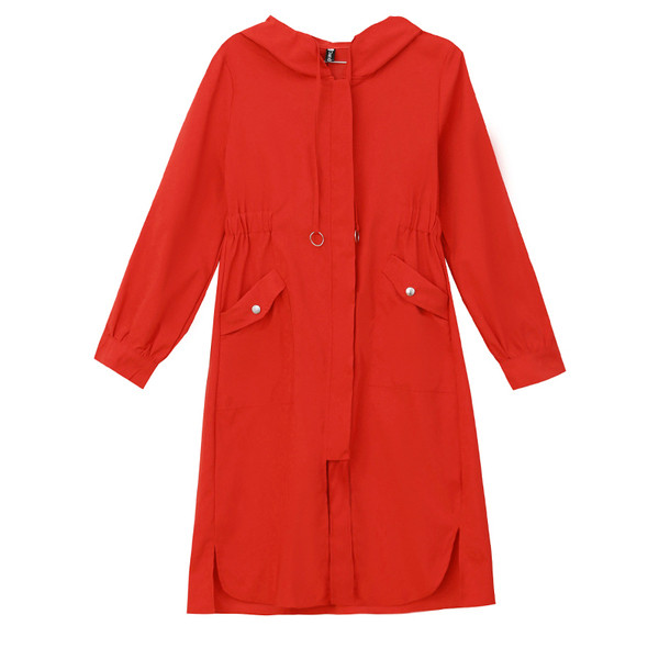 Modern női kabát három színben kapucnival