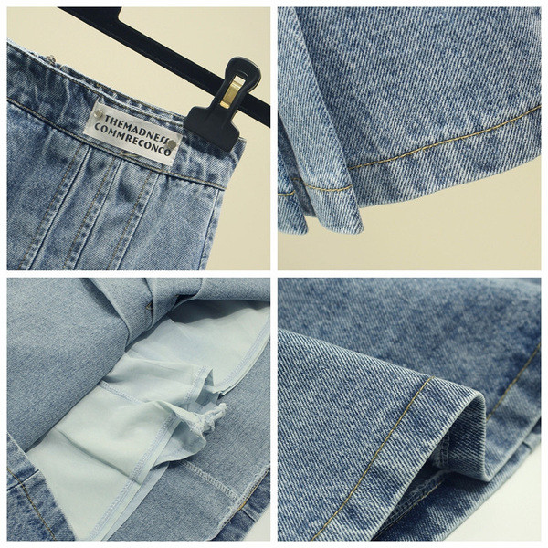 Modern női farmerszoknya kék színben