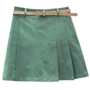 Modern női szoknya két színben és övvel