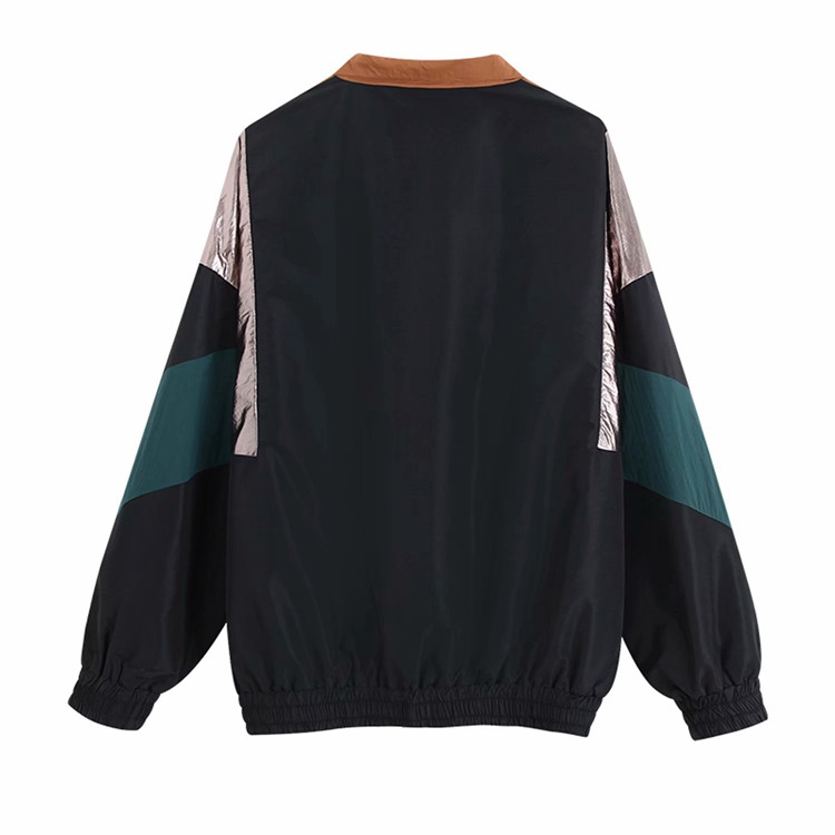 Geaca sport de dama cu fermoar si maneci lungi