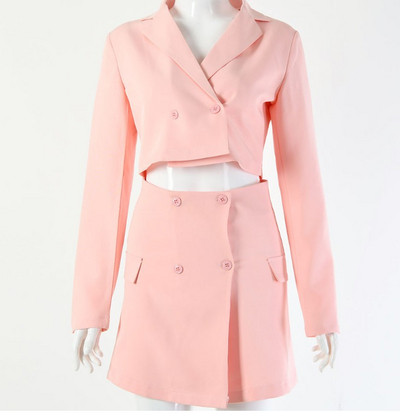 Set de dama model NOU din doua piese fusta + jacheta in mai multe culori