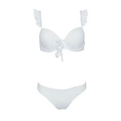 Aktuális női fürdőruha két részes fehér és fekete színben