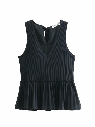 Modern női felső - rövid fehér és fekete modell