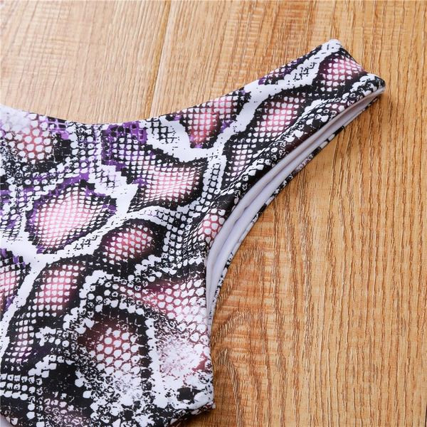 Costum de baie model nou din două părți cu o curea și model animal