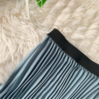 Fusta de dama plisata in doua culori