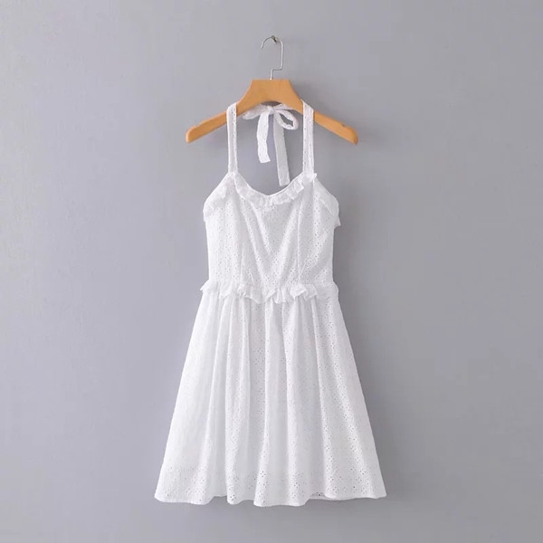 Fehér pántos női ruha