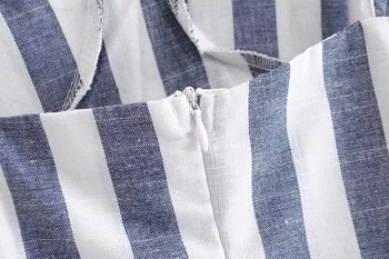 Rochie de dama in dungi cu bretele