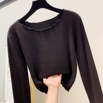 Bluză casual de damă cu mâneci lungi în trei culori