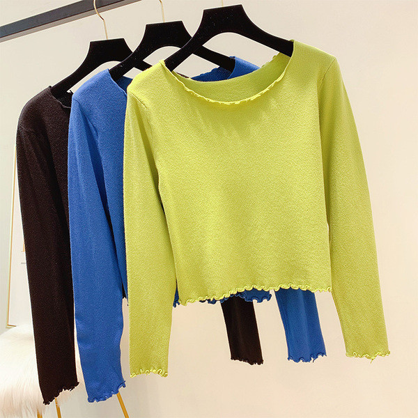 Bluză casual de damă cu mâneci lungi în trei culori