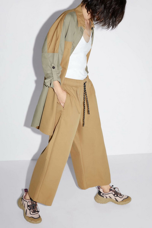 Pantaloni maro lungime 9/10 - model lat