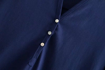 Kék színű, hosszú ujjú női ruha