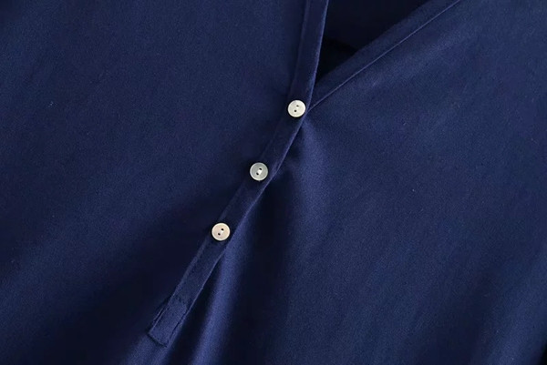 Kék színű, hosszú ujjú női ruha