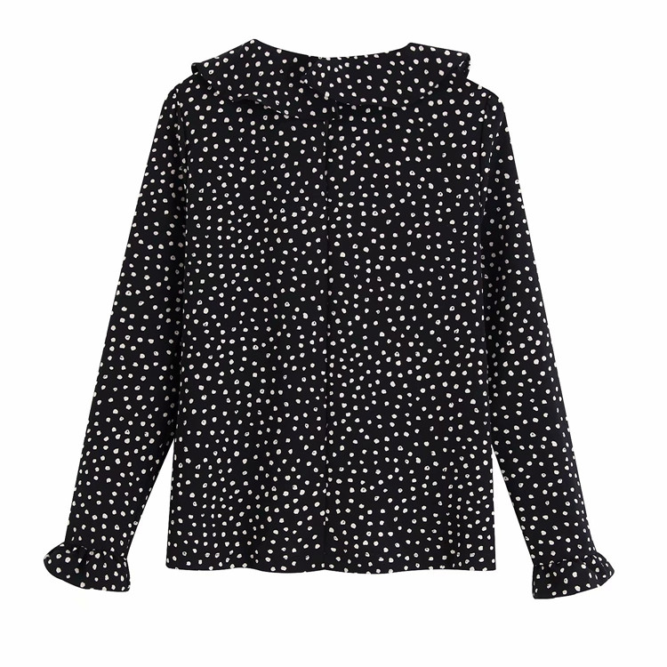 Modern női ing fűzővel és hosszú ujjú fekete színben