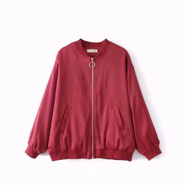 Geaca de dama cu maneci lungi si fermoar in doua culori