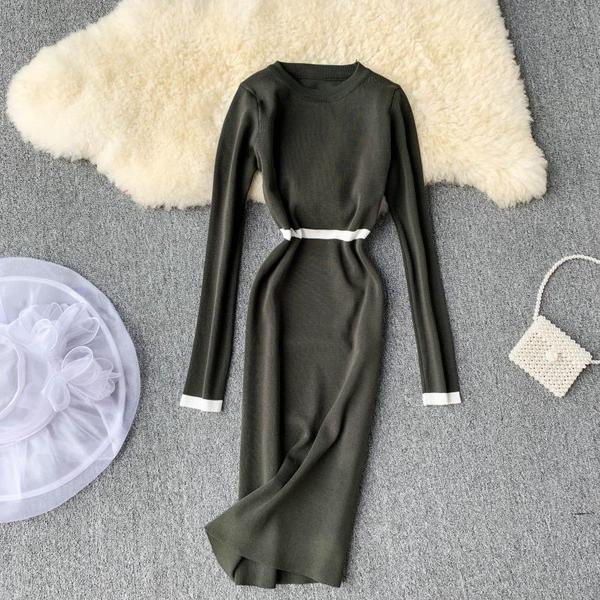 Rochie casual dama Model subtire de tricotat subtire in mai multe culori