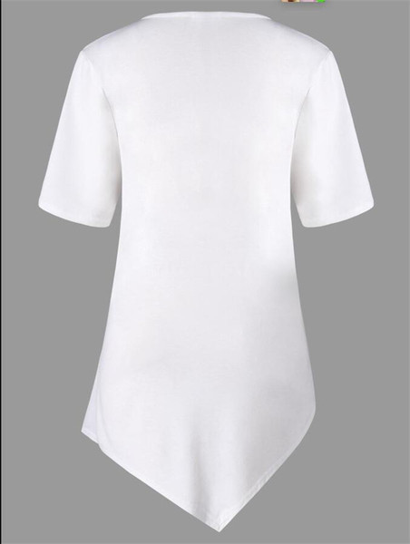 Lezser női hosszú póló fehér rátéttel